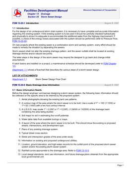 FDM 13-25 Storm Sewer Design