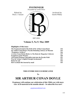 Sir Arthur Conan Doyle