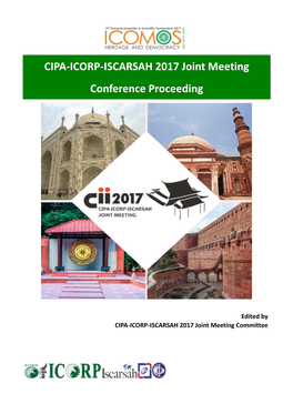 CIPA-ICORP-ISCARSAH 2017 Joint Meeting Conference Proceeding