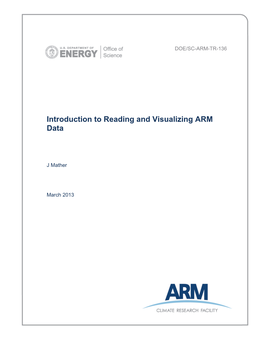 Introduction to Reading and Visualizing ARM Data