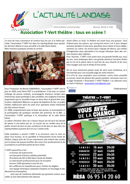 Association T-Vert Théâtre : Tous En Scène !