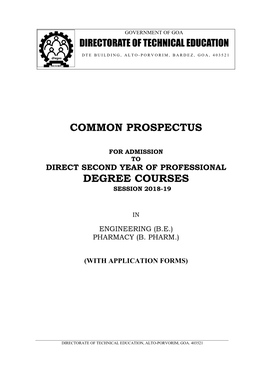 Common Prospectus Degree Courses