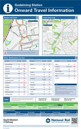 Notes Onward Travel Information Godalming Station
