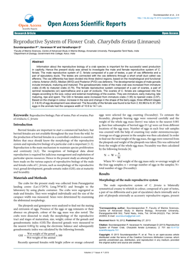 Reproductive System of Flower Crab, Charybdis