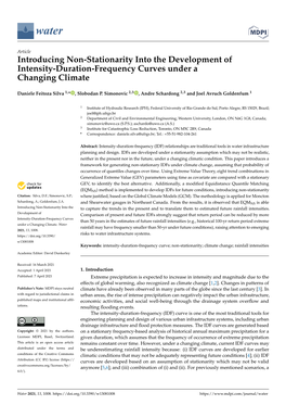 Introducing Non-Stationarity Into the Development of Intensity-Duration-Frequency Curves Under a Changing Climate