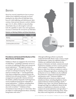 Prevalence and Sectoral Distribution of the Worst Forms of Child Labor