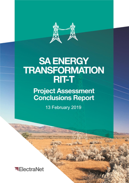 South Australian Energy Transformation RIT-T: Project Assessment Conclusions Report