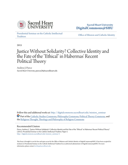 Justice Without Solidarity? Collective Identity and the Fate of the 