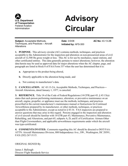 FAA Advisory Circular AC 43.13-2B