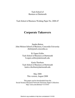 Corporate Takeovers Handbook.Pdf