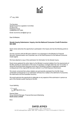 Inquiry Into the National Consumer Credit Protection Bill 2009