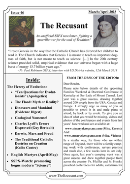 March/April 2018 the Recusant