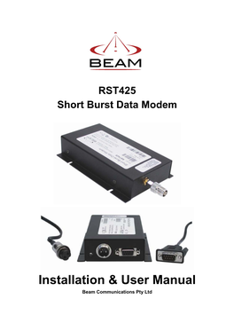 User Manual RST425 Iridium SBD Modem