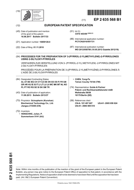 Processes for the Preparation of 3-(Pyrrol-2