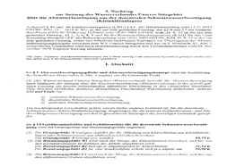 5. Nachtrag Zur Satzung Des Wasserverbandes Unteres Störgebiet Über Die Abwasserbeseitigung Aus Der Dezentralen Schmutzwasserbeseitigung (Kieinkläranlagen)