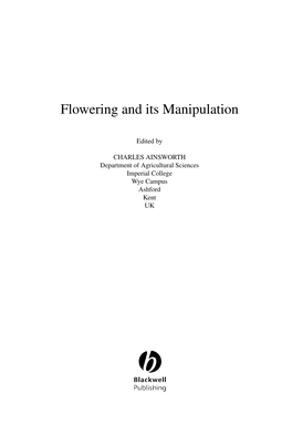 Annual Plant Reviews, Flowering and Its Manipulation