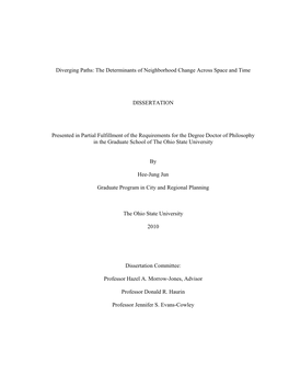 The Determinants of Neighborhood Change Across Space and Time