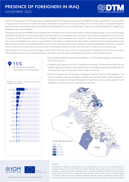 Presence of Foreigners in Iraq November 2020