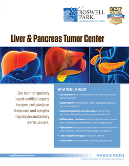 Liver & Pancreas Tumor Center