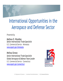 International Opportunities in the Aerospace and Defense Sector