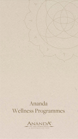 Ananda Wellness Programmes Contents