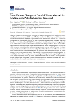 Dune Volume Changes at Decadal Timescales and Its Relation with Potential Aeolian Transport