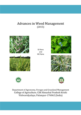 Advances in Weed Management (2015)