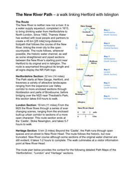 The New River Path – a Walk Linking Hertford with Islington