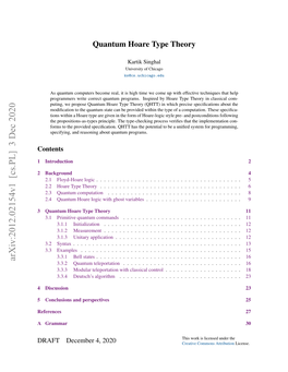 Quantum Hoare Type Theory
