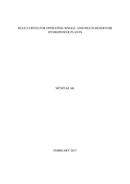 Rule Curves for Operating Single- and Multi-Reservoir Hydropower Plants