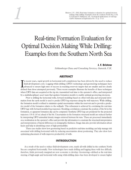 Real-Time Formation Evaluation for Optimal Decision Making While Drilling: Examples from the Southern North Sea, in M