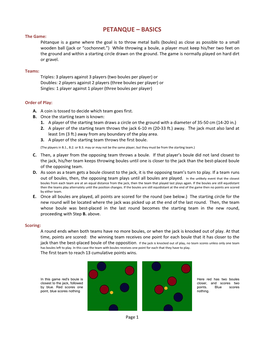 Petanque – Basics