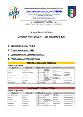 Delegazione Provinciale Di Cosenza