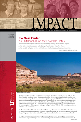 Rio Mesa Center an Outdoor Lab on the Colorado Plateau