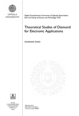 Theoretical Studies of Diamond for Electronic Applications