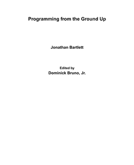 Programming from the Ground Up