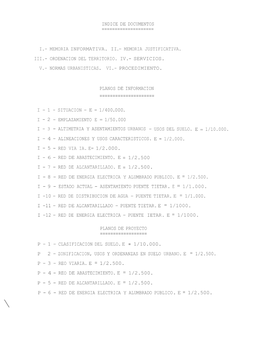 Memoria Informativa. Ii.- Memoria Justificativa