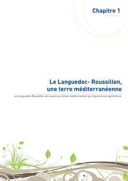 Le Languedoc- Roussillon, Une Terre Méditerranéenne Chapitre 1