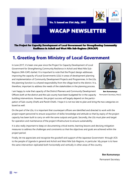 Wacap Newsletter Wacap Newsletter