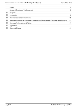 Farmsteads Assessment Guidance for Tunbridge Wells Borough Consultation Draft