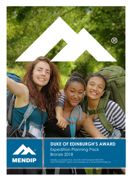 DUKE of EDINBURGH‟S AWARD Expedition Planning Pack Bronze 2018