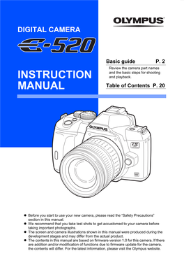 E-520 Instruction Manual