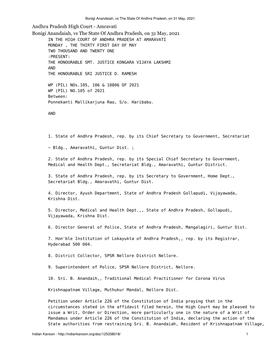 Bonigi Anandaiah, Vs the State of Andhra Pradesh, on 31 May, 2021