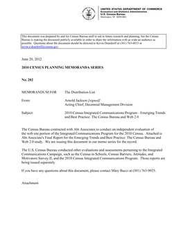 2010 Census Local Update of Census Addresses Participant Survey