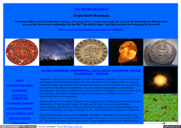 The Mayan Calendar Dreamspell Toltec 2012 Tozolkin.Html