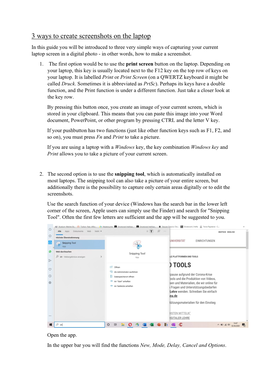 3 Ways to Create Screenshots on the Laptop