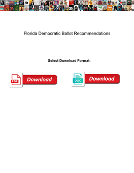 Florida Democratic Ballot Recommendations