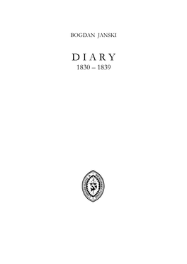 D I a R Y 1830 – 1839