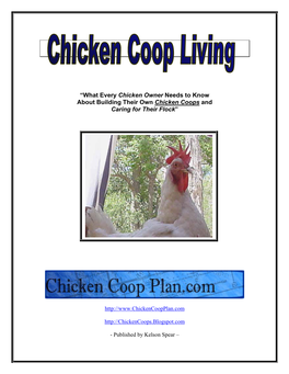 Chicken Coops and Caring for Their Flock”