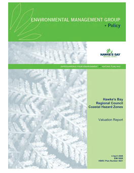 Hawke's Bay Regional Council Coastal Hazard Zones Valuation